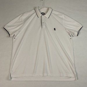 Albert Morris XXl Mens White Short Sleeve Polo Shirt EUC